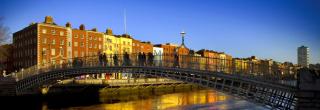 Ha'penny bridge over the River Liffey, Dublin City Centre